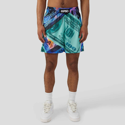 SPORTSWEAR- Sports Shorts-Shocking Money Game-Blue