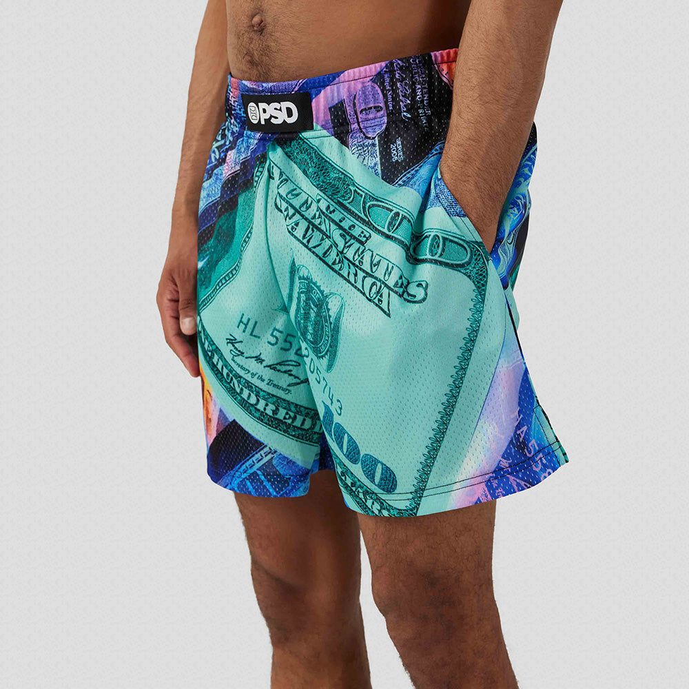 SPORTSWEAR- Sports Shorts-Shocking Money Game-Blue