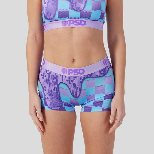 JA MORANT - Cropped Boxer Pants - Plaid Passion - Purple