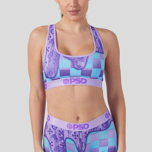 JA MORANT- Cropped Tank Top-Plaid Love-Purple