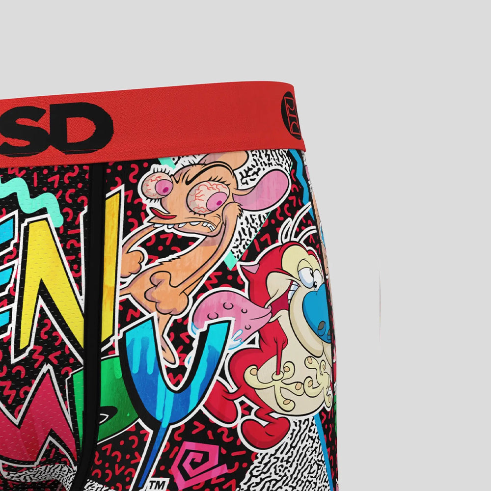 REN AND STIMPY - Boxer Briefs - Retro Style - Red