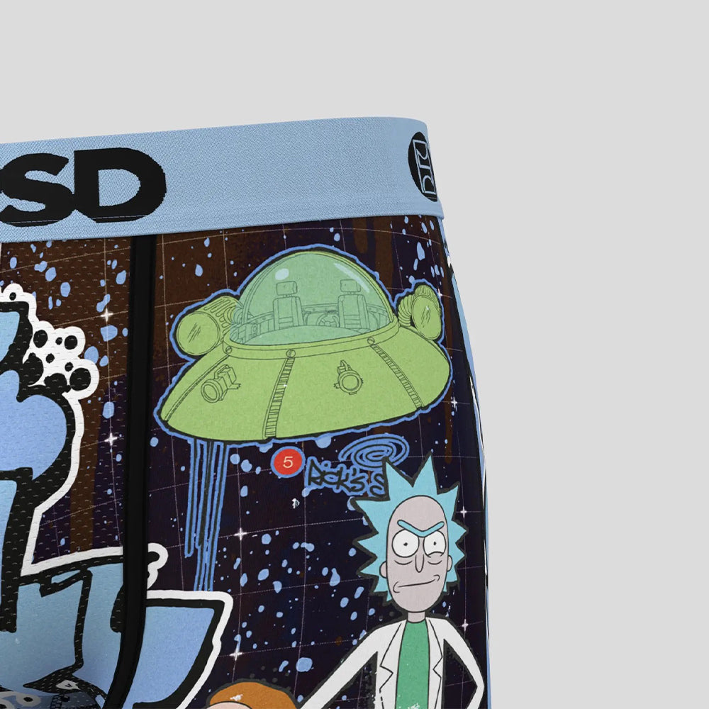RICK AND MORTY- 平口四角褲-轟炸機-藍色