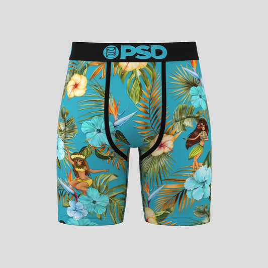 FLORAL - Boxer Briefs - Hawaiian Hula - Black