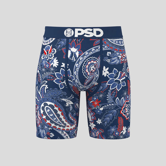 BANDANA - Boxer Briefs - Paisley Pattern - Blue