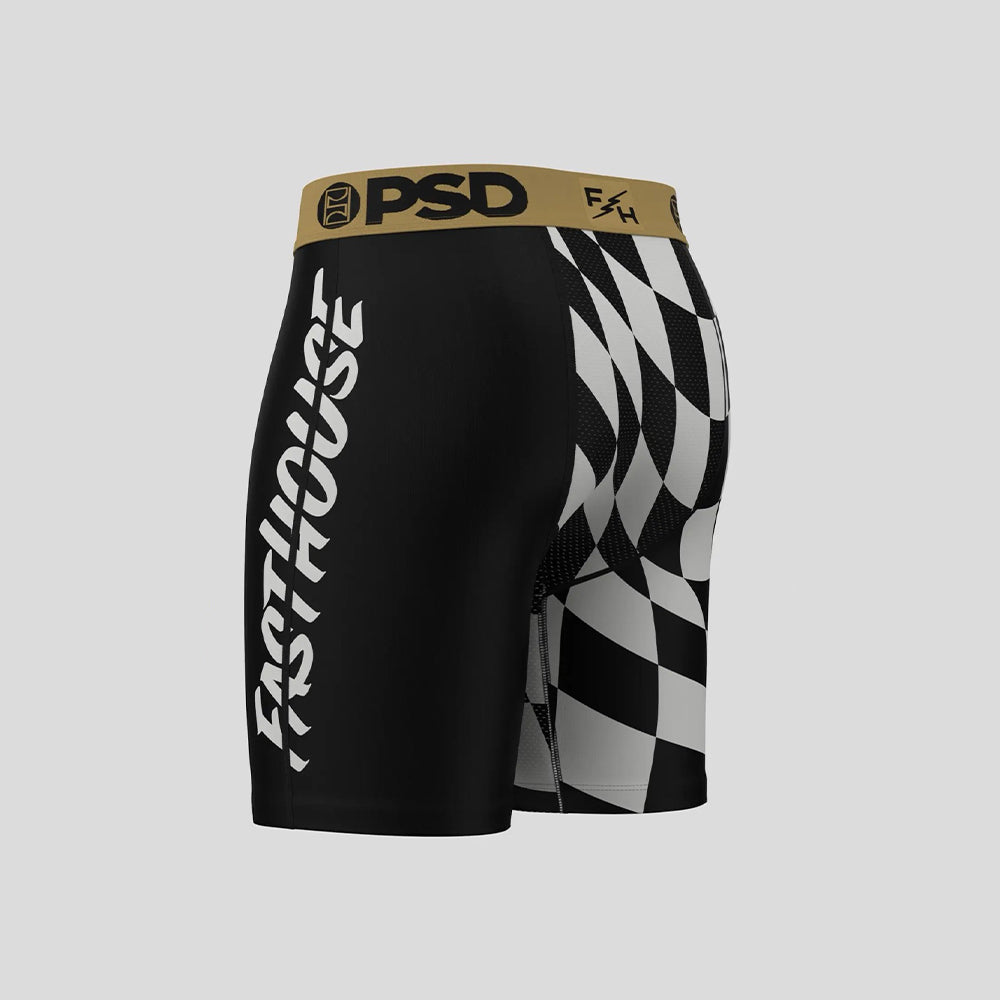 FASTHOUSE- Boxer Briefs-Black and White Check-Gold