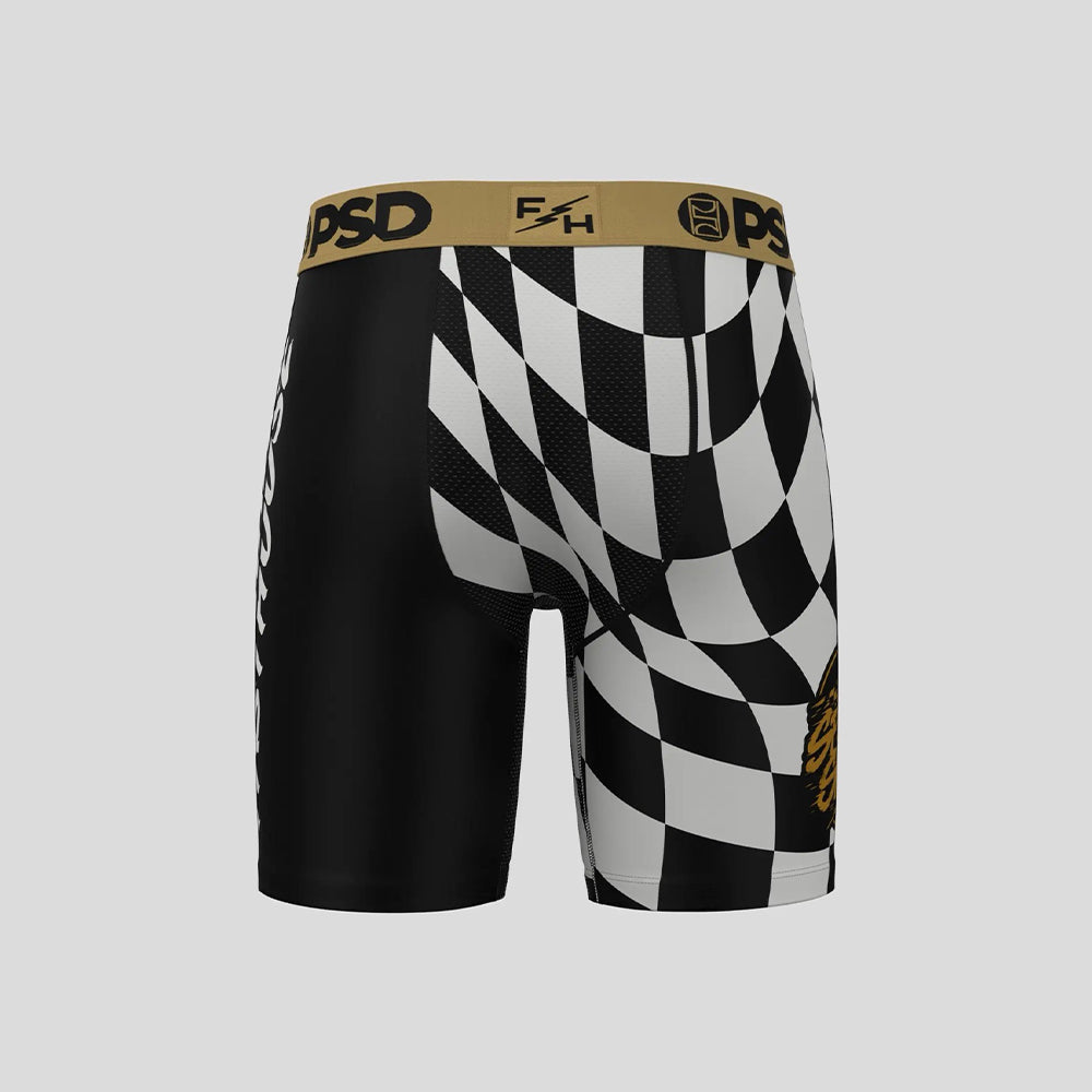 FASTHOUSE- Boxer Briefs-Black and White Check-Gold
