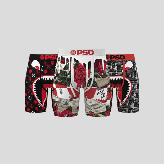 3-Pack - Boxer Briefs - Brave Love - Red