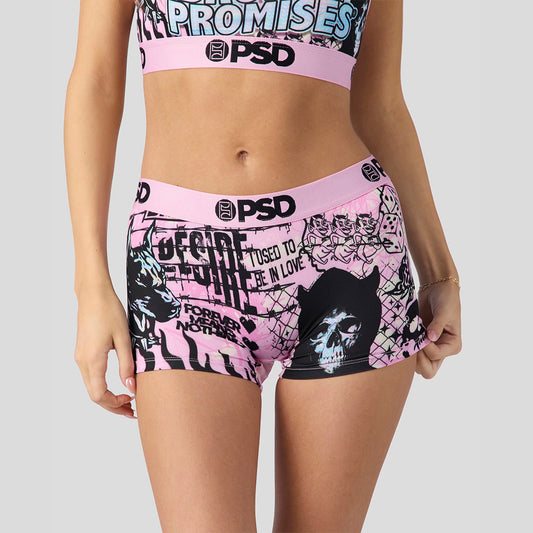BROKEN PROMISES- Short-legged Boxer Pants-Wanmei-Pink