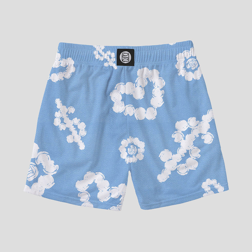 SPORTSWEAR- 運動短褲-天藍雲朵-藍色