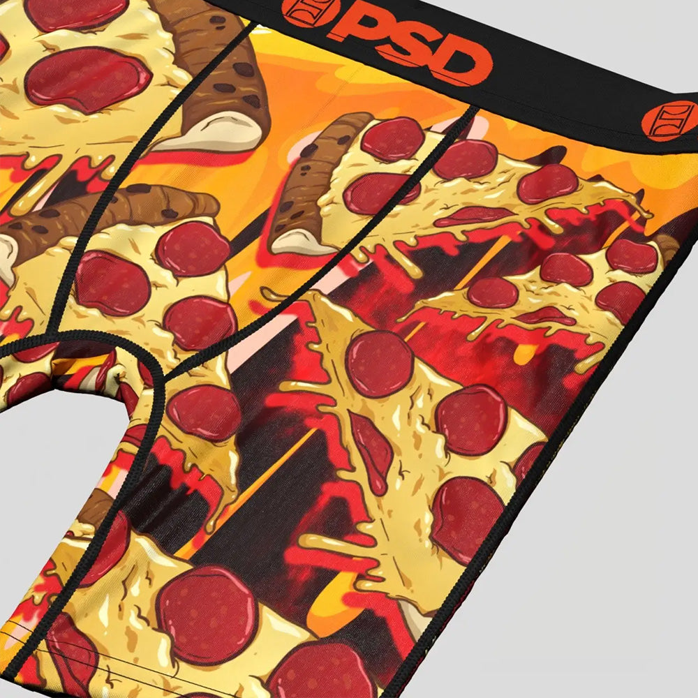 RECREATION- 男童平口四角褲-PIZZA-橘色