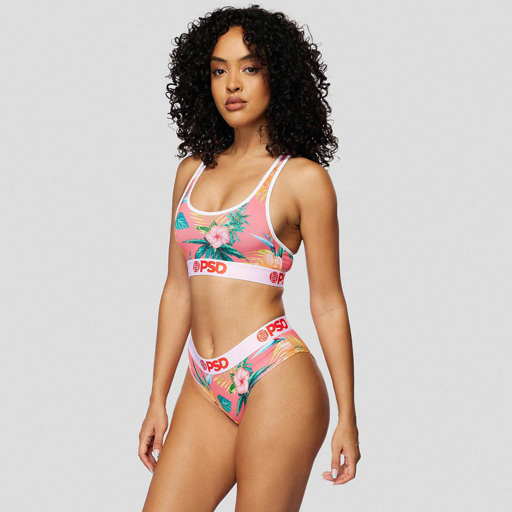 FLORAL- Briefs-Hot Hawaii-Peach