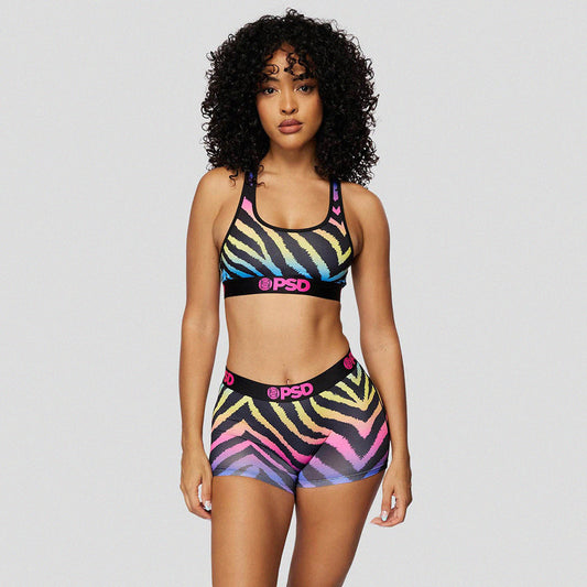 ANIMALS- Short vest-Rainbow zebra-Colorful