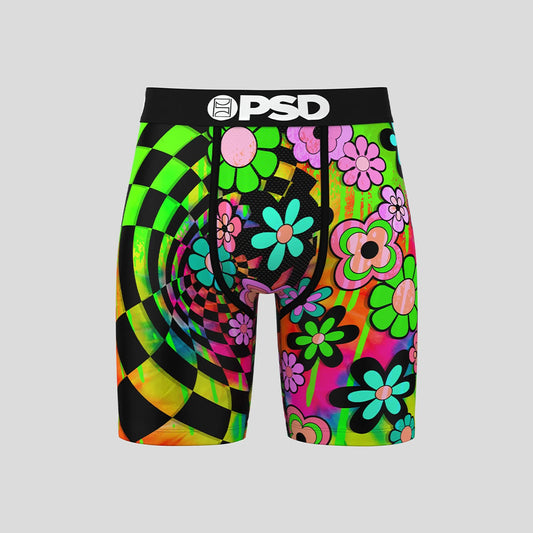 RECREATION- Boxer Briefs-Twisting Flower-Black