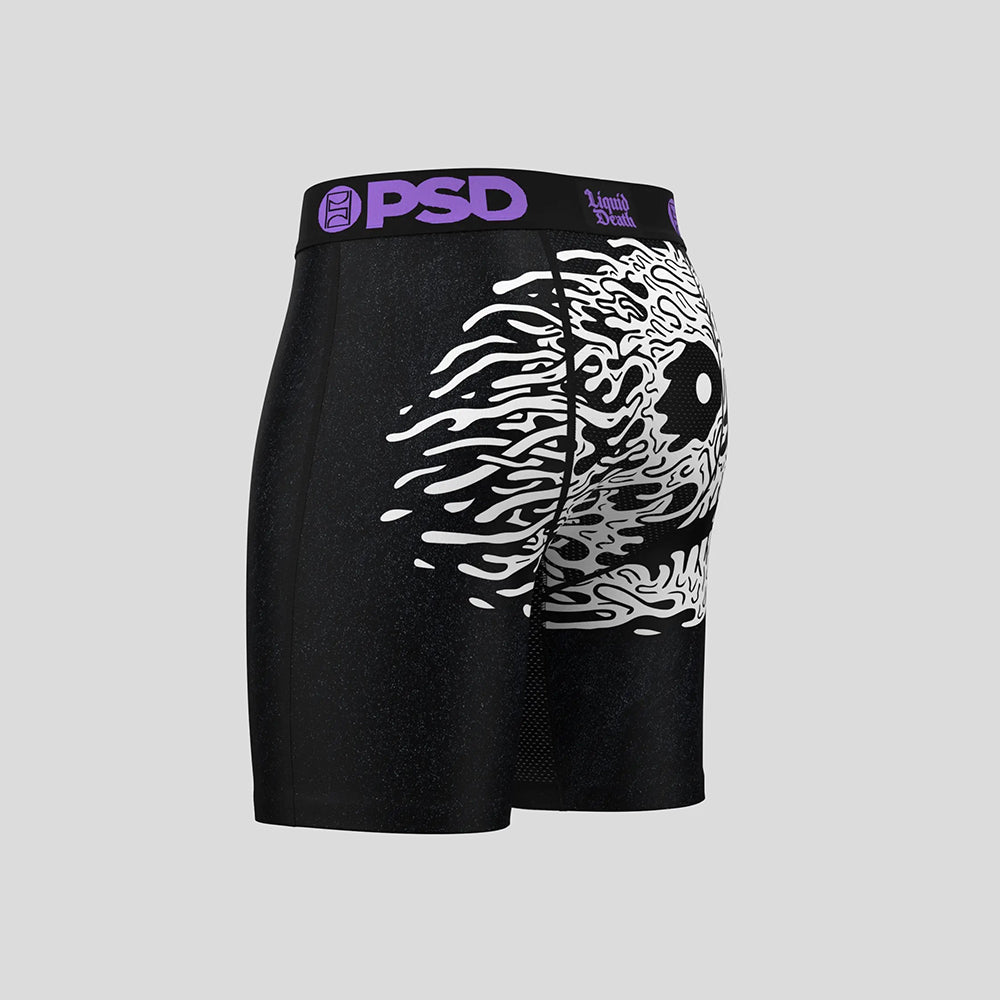 LIQUID DEATH-Flat Boxer Briefs-Death Water Joint Model-Black
