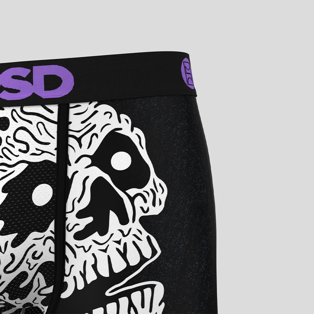 LIQUID DEATH-Flat Boxer Briefs-Death Water Joint Model-Black