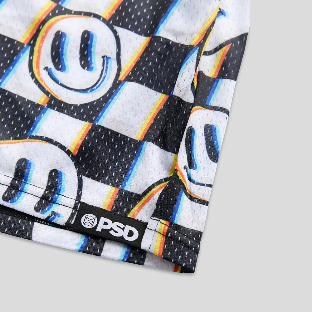 RECREATION- Sports Shorts-Smiley Space-White