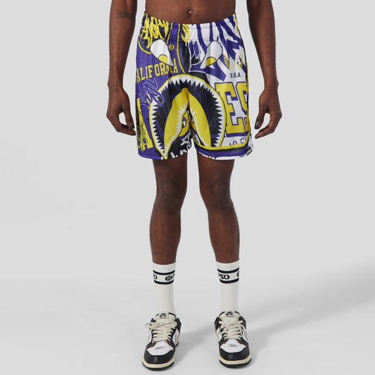 WARFACE-Sports Shorts-Purple and Gold Lakers-Purple