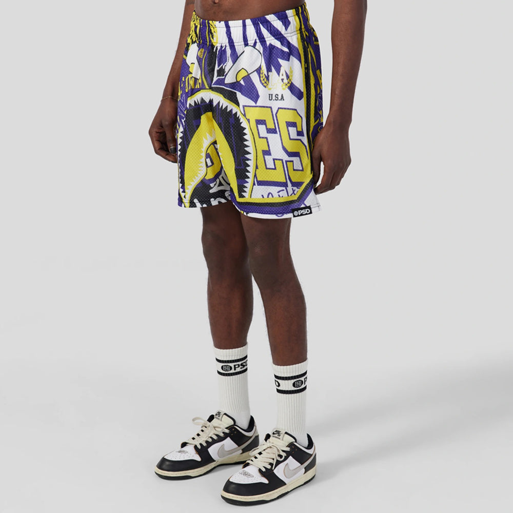 WARFACE-Sports Shorts-Purple and Gold Lakers-Purple