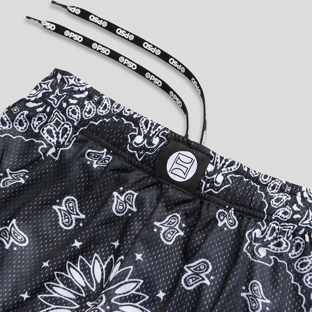 SPORTSWEAR - Sports Shorts - Paisley Pattern - Black