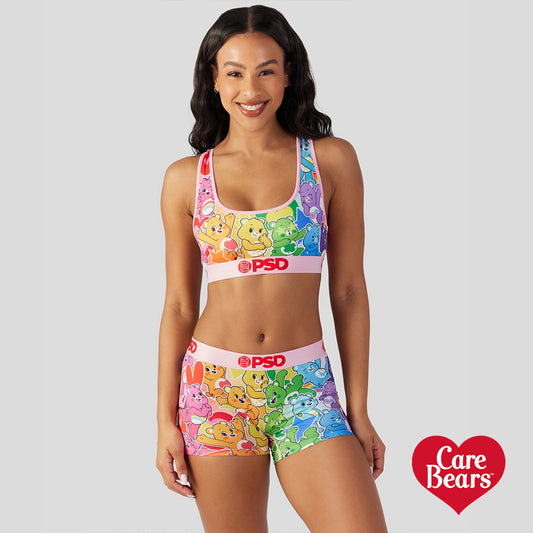 CAREBEARS-Short Vest-Rainbow Bear-Pink