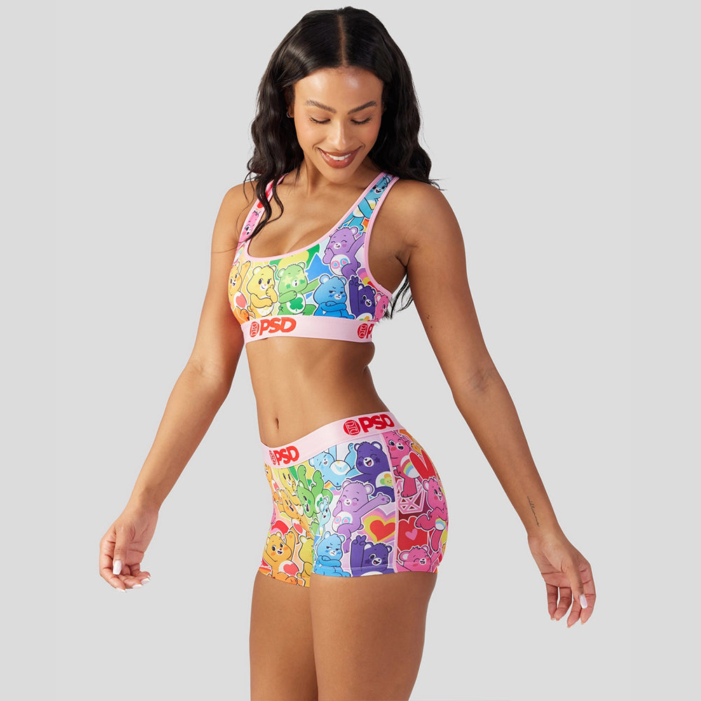 CAREBEARS-Short Vest-Rainbow Bear-Pink