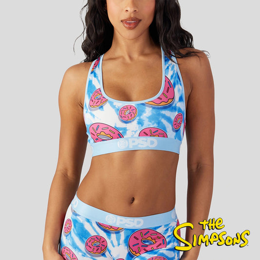 THE SIMPSONS - Cropped Tank Top - Pink Donut - Black