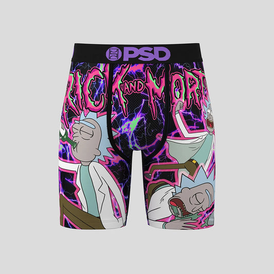 RICK AND MORTY- 平口四角褲-銀河-黑色