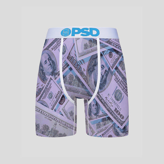 MONEY- Boxer Briefs-Money Flying Everywhere-White