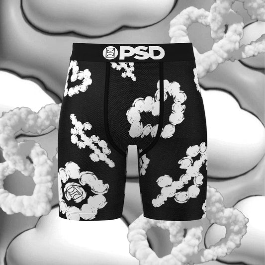 RECREATION- Boxer Briefs-Black and White Clouds-Black
