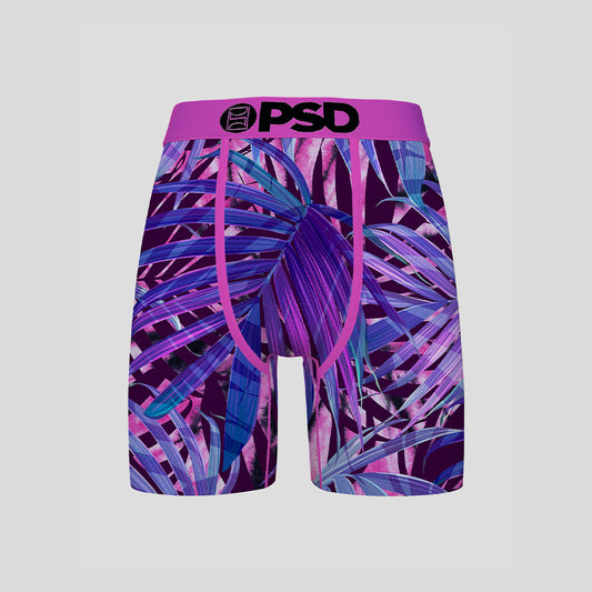 FLORAL - Boxer Briefs - Spiral Palm Tree - Purple
