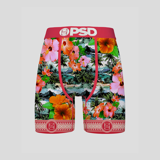 FLORAL - Boxer Briefs - Hawaiian Hula - Red
