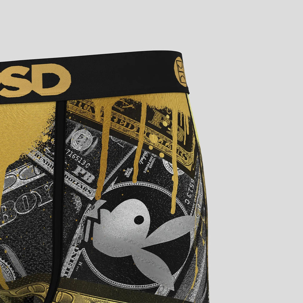 PLAYBOY-Boxer Briefs-Monopoly-Black