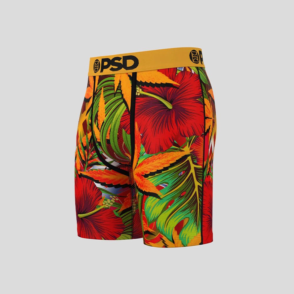 FLORAL-Flat Boxer Briefs-Good Autumn-Yellow