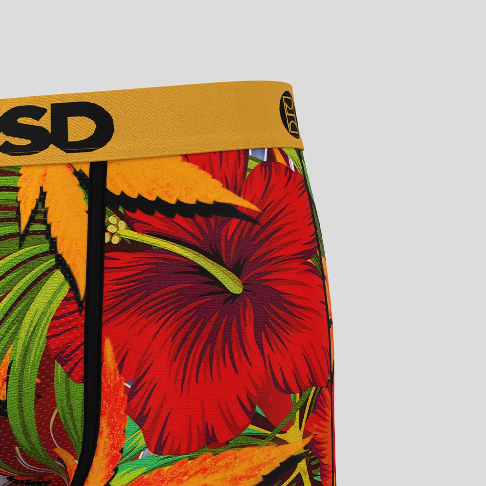 FLORAL-Flat Boxer Briefs-Good Autumn-Yellow