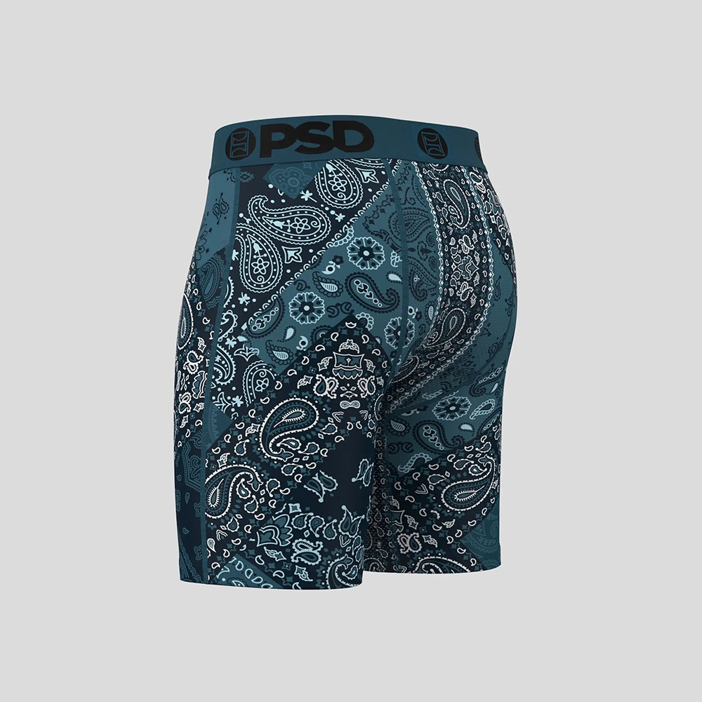 BANDANA-Bracket Boxer Briefs-Paisley Maze-Blue