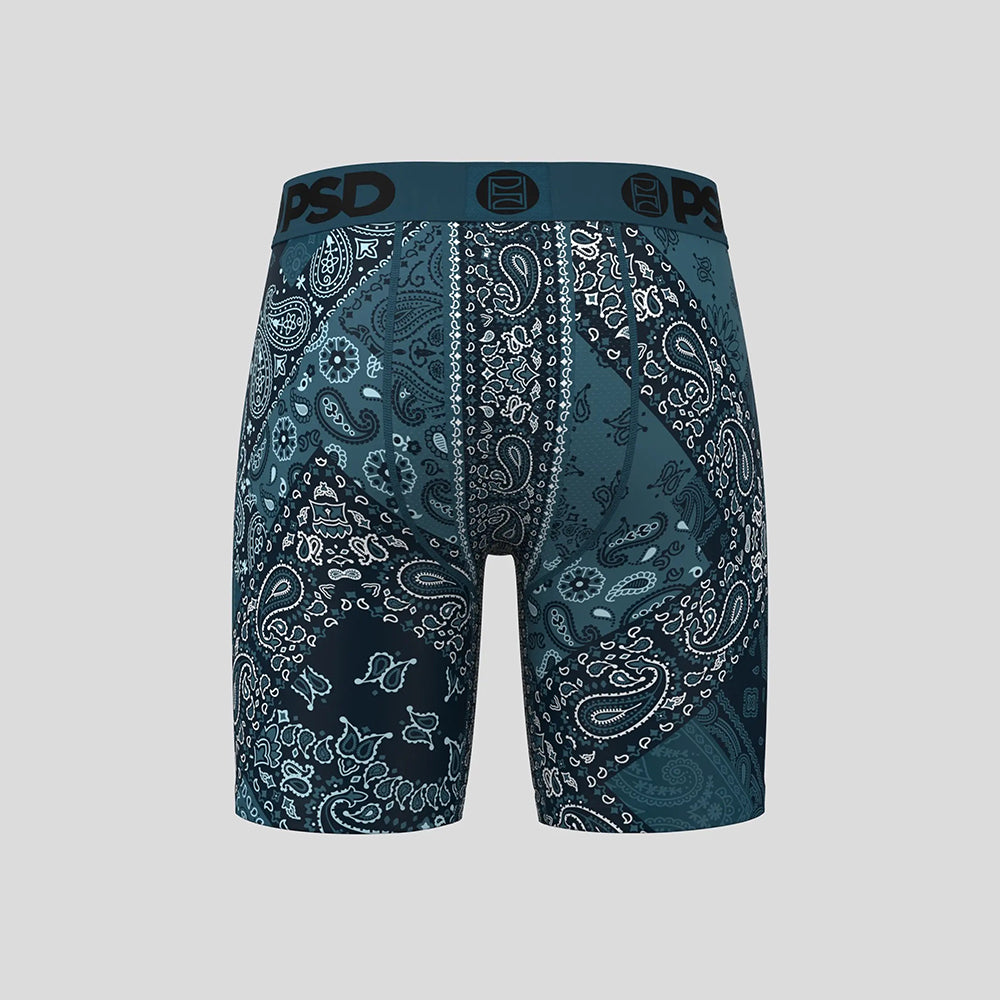 BANDANA-Bracket Boxer Briefs-Paisley Maze-Blue