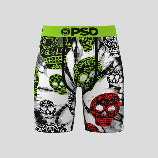 GRUNGE-Flat Boxer Briefs-Skull Baby-Green