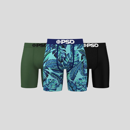 3-Pack - Boxer Briefs - Palm Tree Paradise - Blue