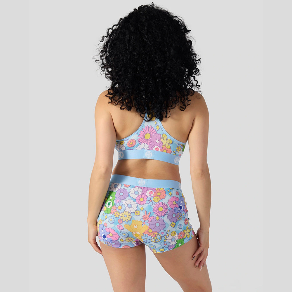 CAREBEARS-Short Vest-Cute Little Flowers-Blue