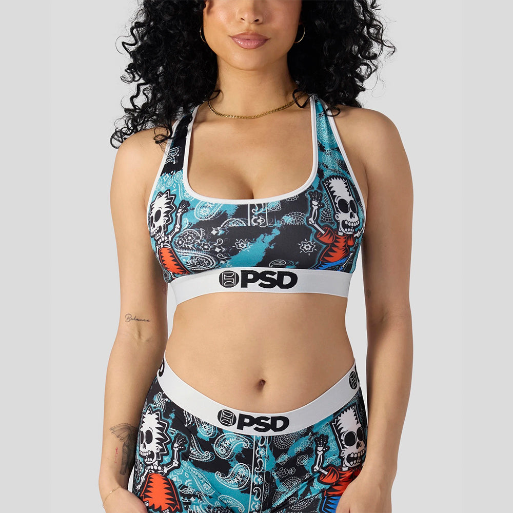 THE SIMPSONS-Cropped Tank Top-The Walking Dead-White