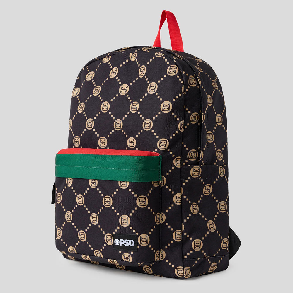 American style PSD logo badge sports backpack