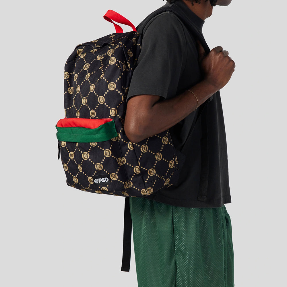 American style PSD logo badge sports backpack