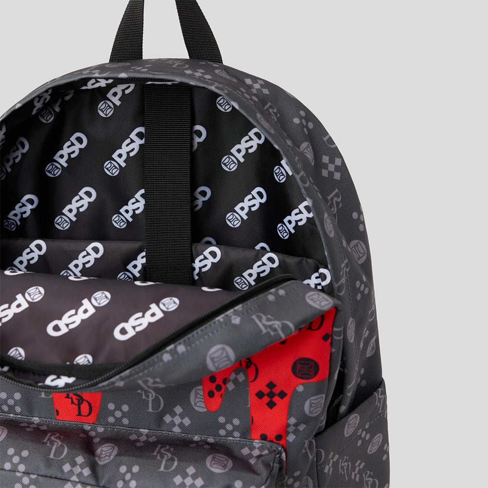 American style PSD logo badge sports backpack