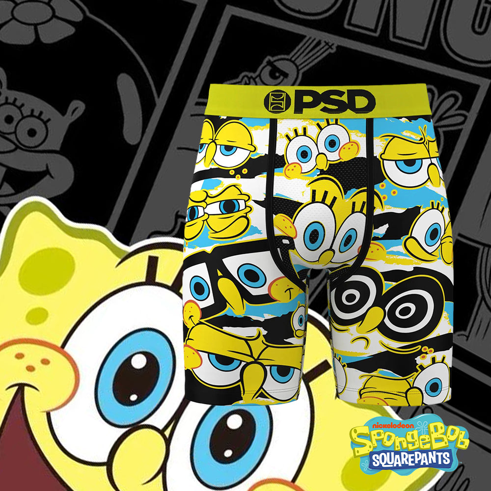 SPONGEBOB- 平口四角褲-我愛海綿寶寶-黃色