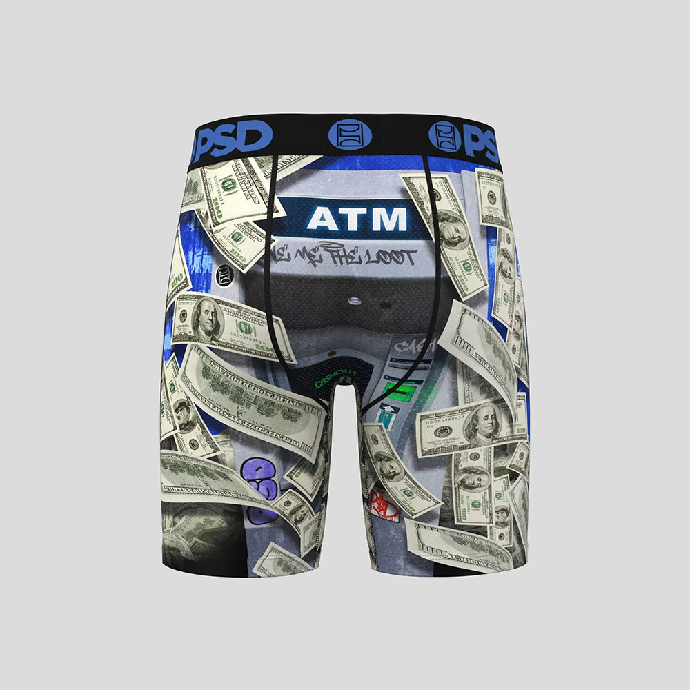 MONEY- 平口四角褲-現金流-藍色