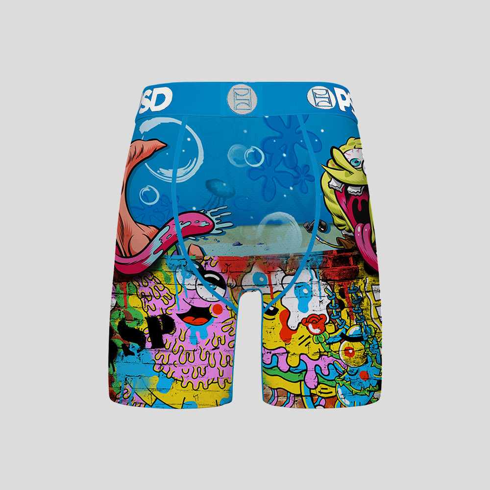 SPONGEBOB- 平口四角褲 -深海寶藏-藍色