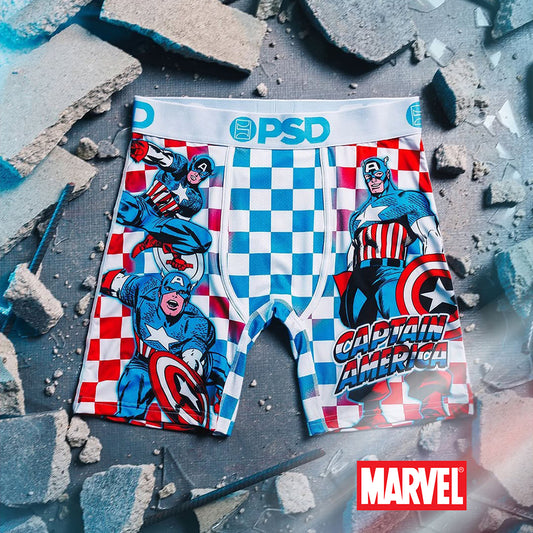 MARVEL - Boxer Briefs - Captain America - White