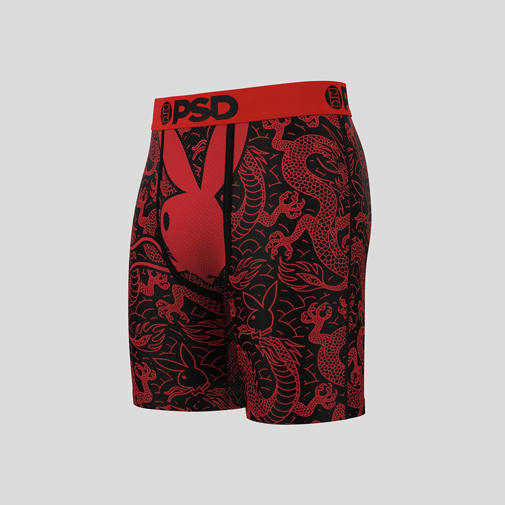 PLAYBOY- Boxer Briefs-Dragon-Red