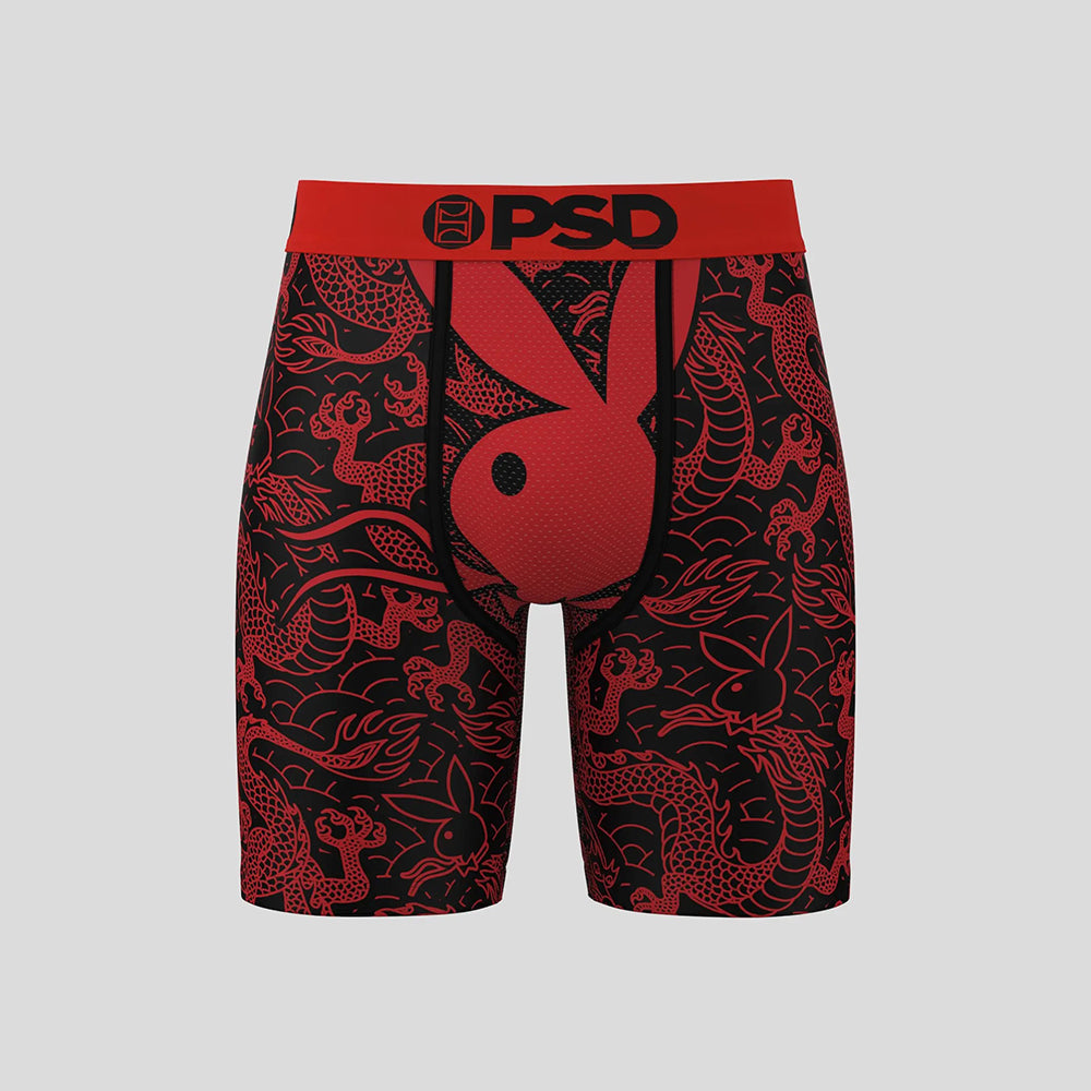 PLAYBOY- Boxer Briefs-Dragon-Red
