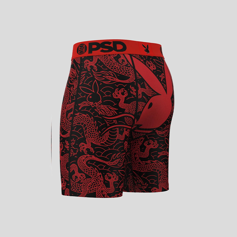 PLAYBOY- Boxer Briefs-Dragon-Red